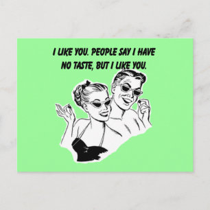 Carte Postale I Like You - Humour Relation Sarcastique