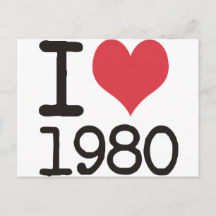 Carte Postale I Love 1980 Produits & Designs!