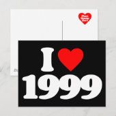 CARTE POSTALE I LOVE 1999 (Devant / Derrière)