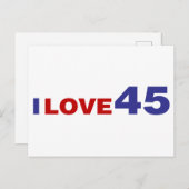 Carte Postale I Love 45 (Devant / Derrière)