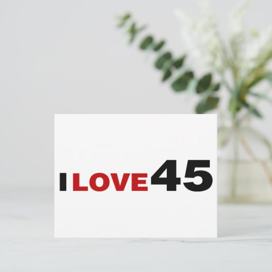Carte Postale I Love 45 (Debout devant)