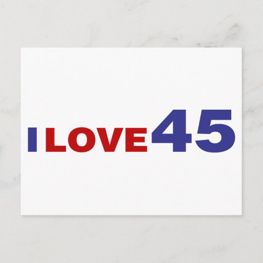 Carte Postale I Love 45 (Devant)