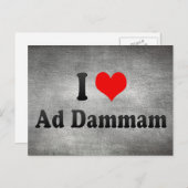Carte Postale I Love Ad Dammam, Arabie Saoudite (Devant / Derrière)