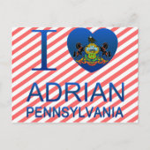 Carte Postale I Love Adrian, PA (Devant)