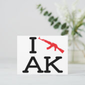 Carte Postale I Love AK - AK47 - (Debout devant)