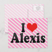 Carte Postale I Love Alexis (Devant / Derrière)