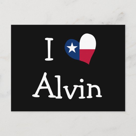 Carte Postale I Love Alvin (Devant)