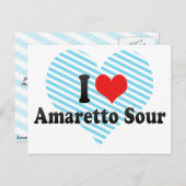 Carte Postale I Love Amaretto Sour (Devant / Derrière)