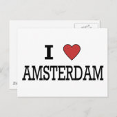 Carte Postale I Love Amsterdam (Devant / Derrière)