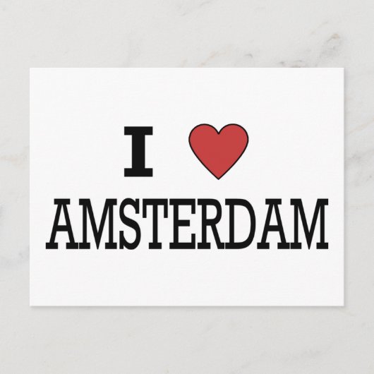 Carte Postale I Love Amsterdam (Devant)