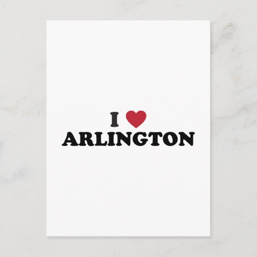 Carte Postale I Love Arlington Texas (Devant)