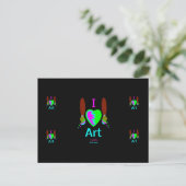 Carte postale I Love Art (Debout devant)