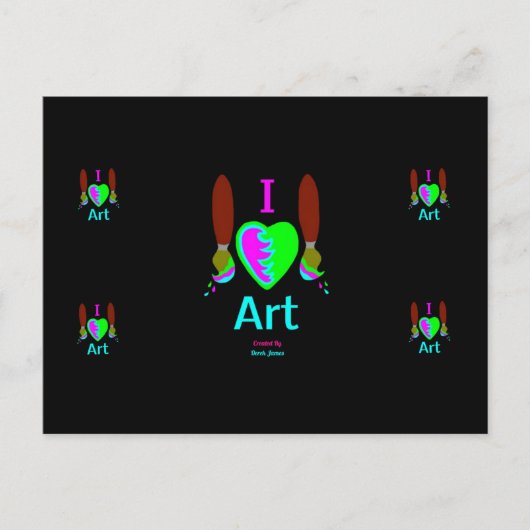 Carte postale I Love Art (Devant)