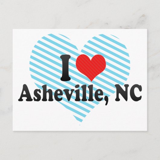 Carte Postale I Love Asheville, NC (Devant)