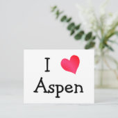 Carte Postale I Love Aspen (Debout devant)