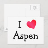 Carte Postale I Love Aspen (Devant / Derrière)