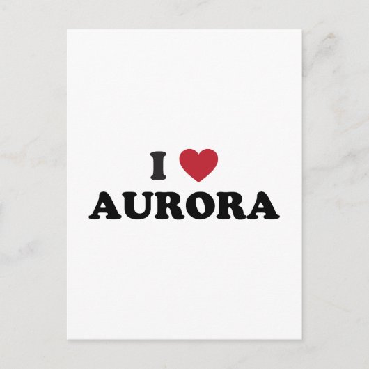 Carte Postale I Love Aurora Illinois (Devant)