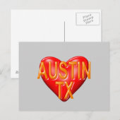 Carte Postale I Love Austin Texas (Devant / Derrière)