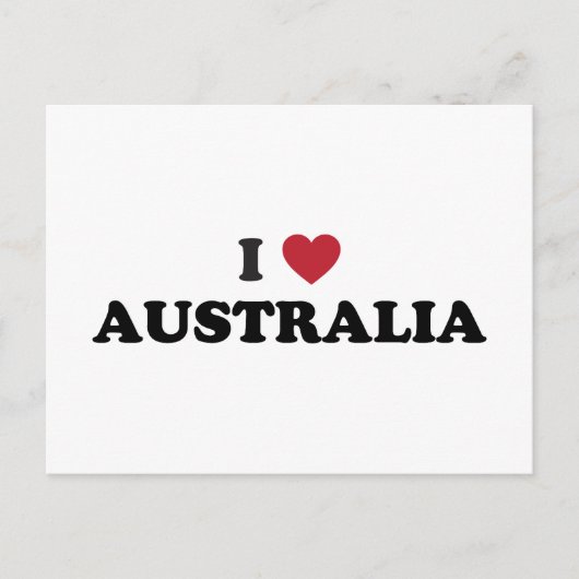 Carte Postale I Love Australia (Devant)