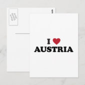 Carte Postale I Love Austria (Devant / Derrière)
