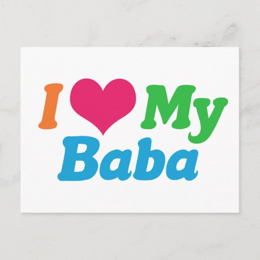 Carte Postale I Love Baba (Devant)