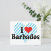 Carte Postale I Love Barbados (Debout devant)