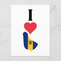 I Love Barbados Vertical I Heart Country Drapeau C