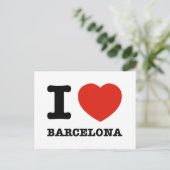 Carte Postale I Love Barcelona (Debout devant)
