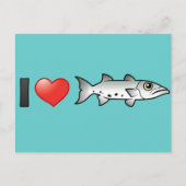 Carte Postale I Love Barracuda (Devant)
