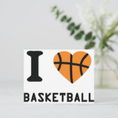 Carte Postale I Love Basketball (Debout devant)