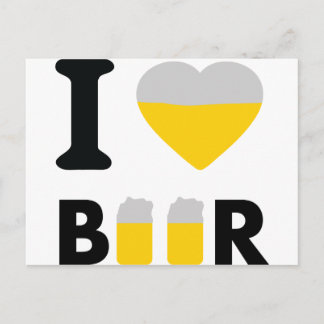 Carte Postale I Love beer