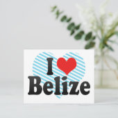 Carte Postale I Love Belize (Debout devant)