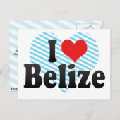 Carte Postale I Love Belize (Devant / Derrière)