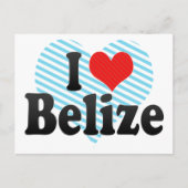 Carte Postale I Love Belize (Devant)