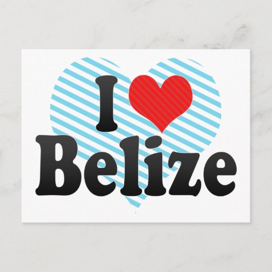 Carte Postale I Love Belize (Devant)