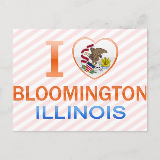 Carte Postale I Love Bloomington, IL (Devant)