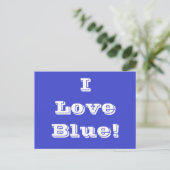 Carte postale I Love Blue (Debout devant)