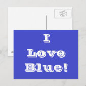 Carte postale I Love Blue (Devant / Derrière)