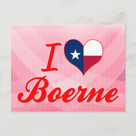 Carte Postale I Love Boerne, Texas (Devant)