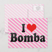 Carte Postale I Love Bomba (Devant / Derrière)