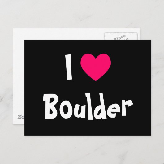 Carte Postale I Love Boulder (Devant / Derrière)