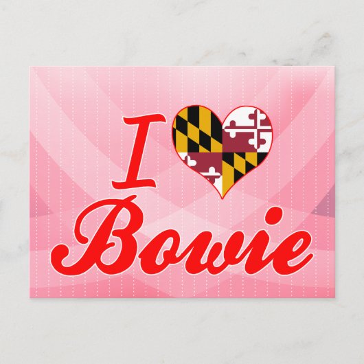 Carte Postale I Love Bowie, Maryland (Devant)