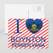 Carte Postale I Love Boynton, PA (Devant / Derrière)