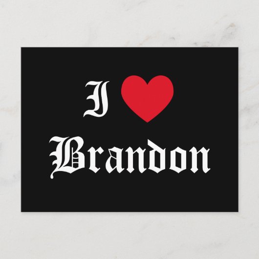 Carte Postale I Love Brandon (Devant)