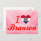 Carte Postale I Love Branson, Missouri (Devant / Derrière)