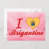 Carte Postale I Love Brigantine, New Jersey (Devant / Derrière)