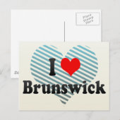 Carte Postale I Love Brunswick, États-Unis (Devant / Derrière)