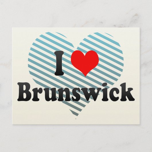 Carte Postale I Love Brunswick, États-Unis (Devant)