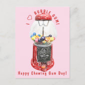 Carte Postale I Love Bubble Gum (Devant)