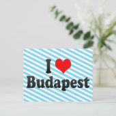 Carte Postale I Love Budapest, Hongrie (Debout devant)